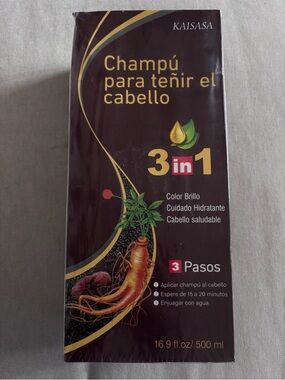KAISASA 3-in-1 Champú para Teñir el Cabello - brown hair dye shampoo